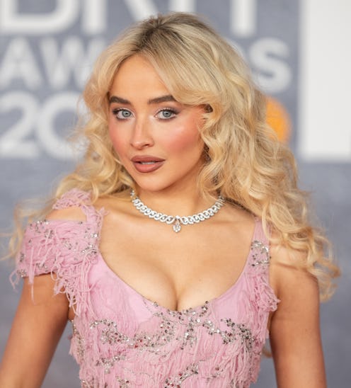 Sabrina Carpenter attends The BRIT Awards 2025 at Intercontinental Hotel on March 01, 2025 in London...