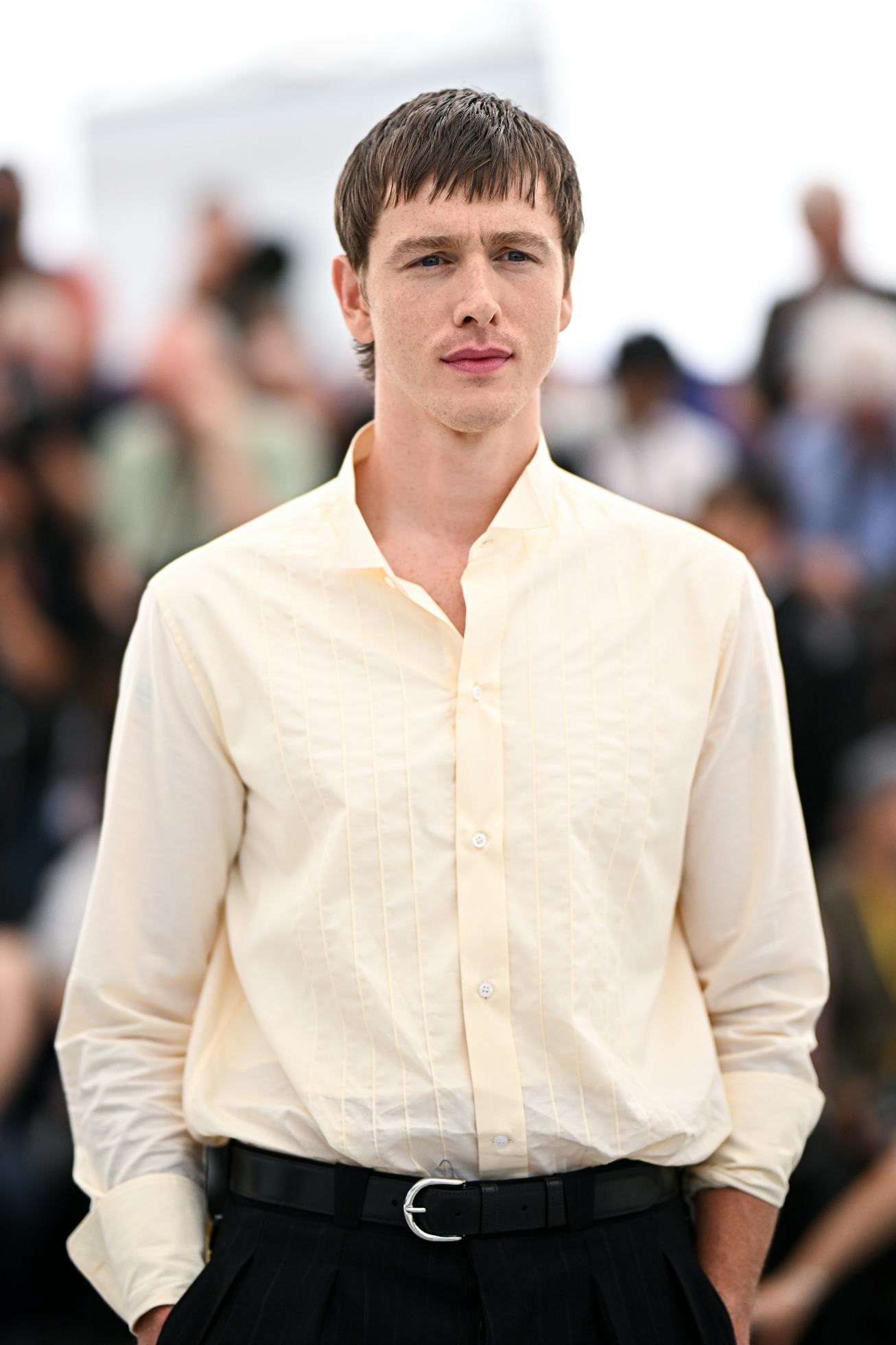 CANNES, FRANCE - MAY 17: Harris Dickinson poses during the "Urchin" photocall at the 78th annual Can...