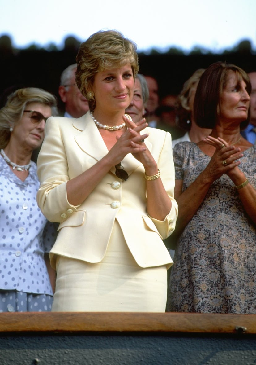 Portrait of Diana, Princess of Wales during the Lawn Tennis Championships at Wimbledon in London. \...