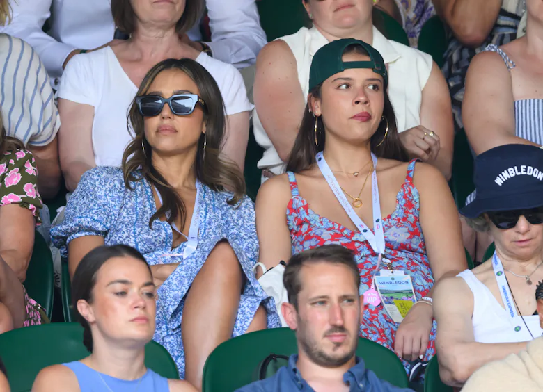Jessica Alba and Honor Warren attend day one of the Wimbledon Tennis Championships at the All Englan...
