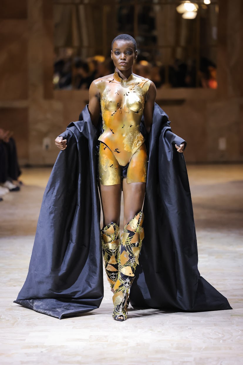 A model walks the runway during the Robert Abi Nader Haute Couture Fall/Winter 2025/2026 show at Les...