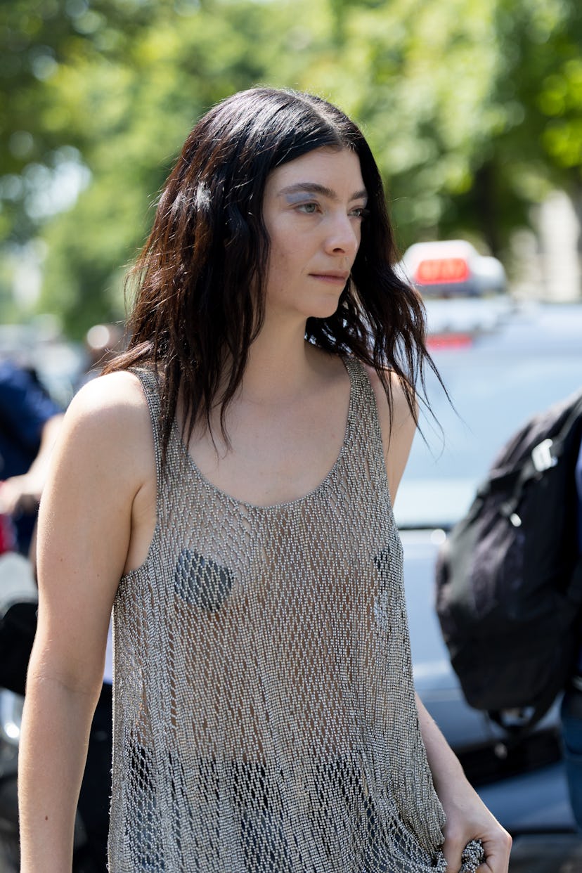 Lorde is seen at Balenciaga show during the Haute Couture Fall/Winter 2025/2026 as part of Paris Fas...