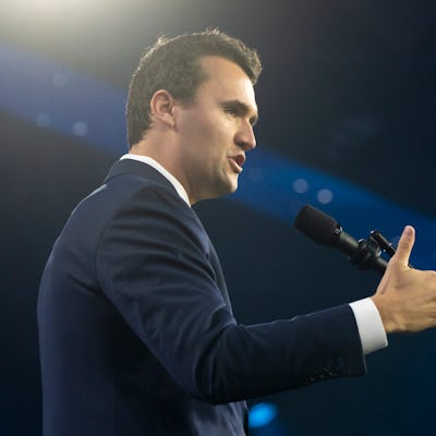 Turning Point USA executive director Charlie Kirk speaks during Turning Point USA's AmericaFest at the Phoenix Convention Center on December 22, 2024.