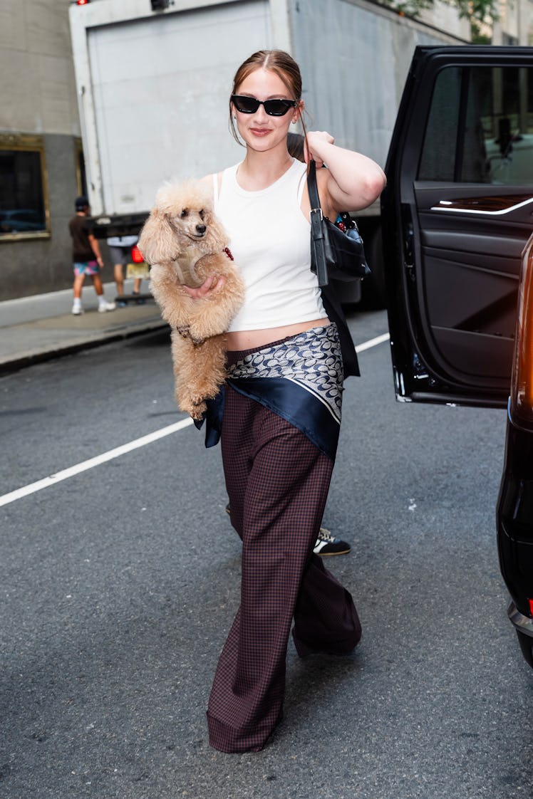NEW YORK, NEW YORK - JULY 15: Lola Tung is seen in Midtown on July 15, 2025 in New York City. (Photo...