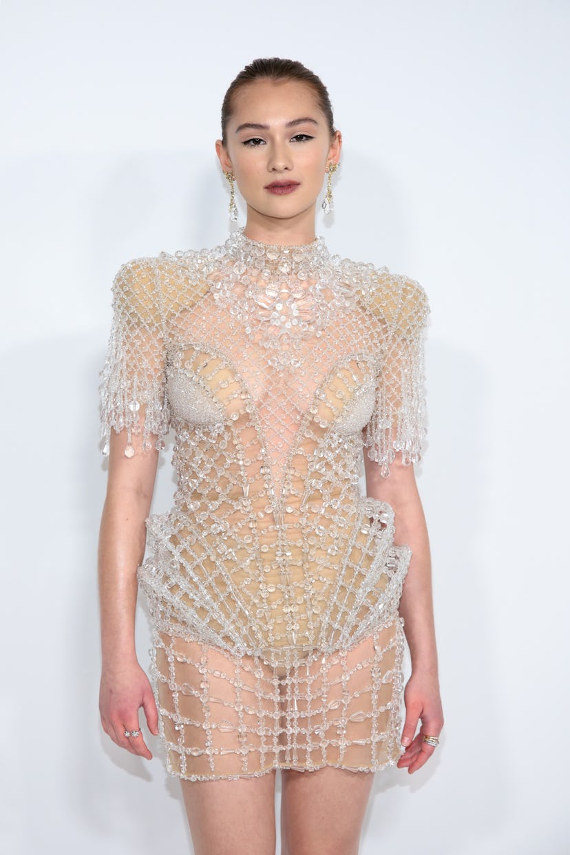 Lola Tung attends the 2023 CFDA Fashion Awards at American Museum of Natural History on November 06,...