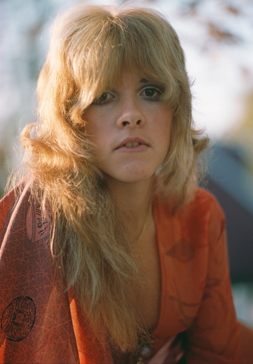 American singer and songwriter Stevie Nicks of rock band Fleetwood Mac, in New Haven, Connecticut, O...