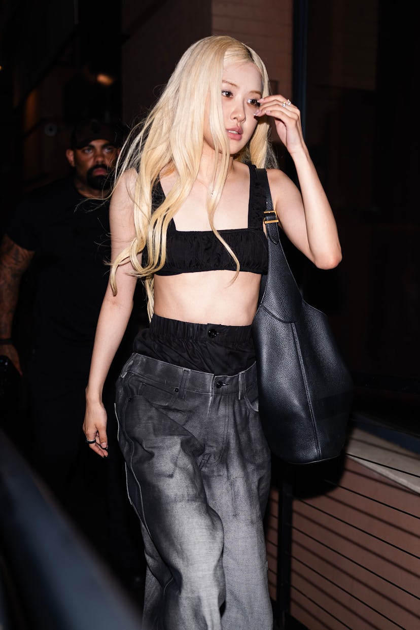 NEW YORK, NEW YORK - JULY 28: Rose of Blackpink is seen in Chelsea on July 28, 2025 in New York City...
