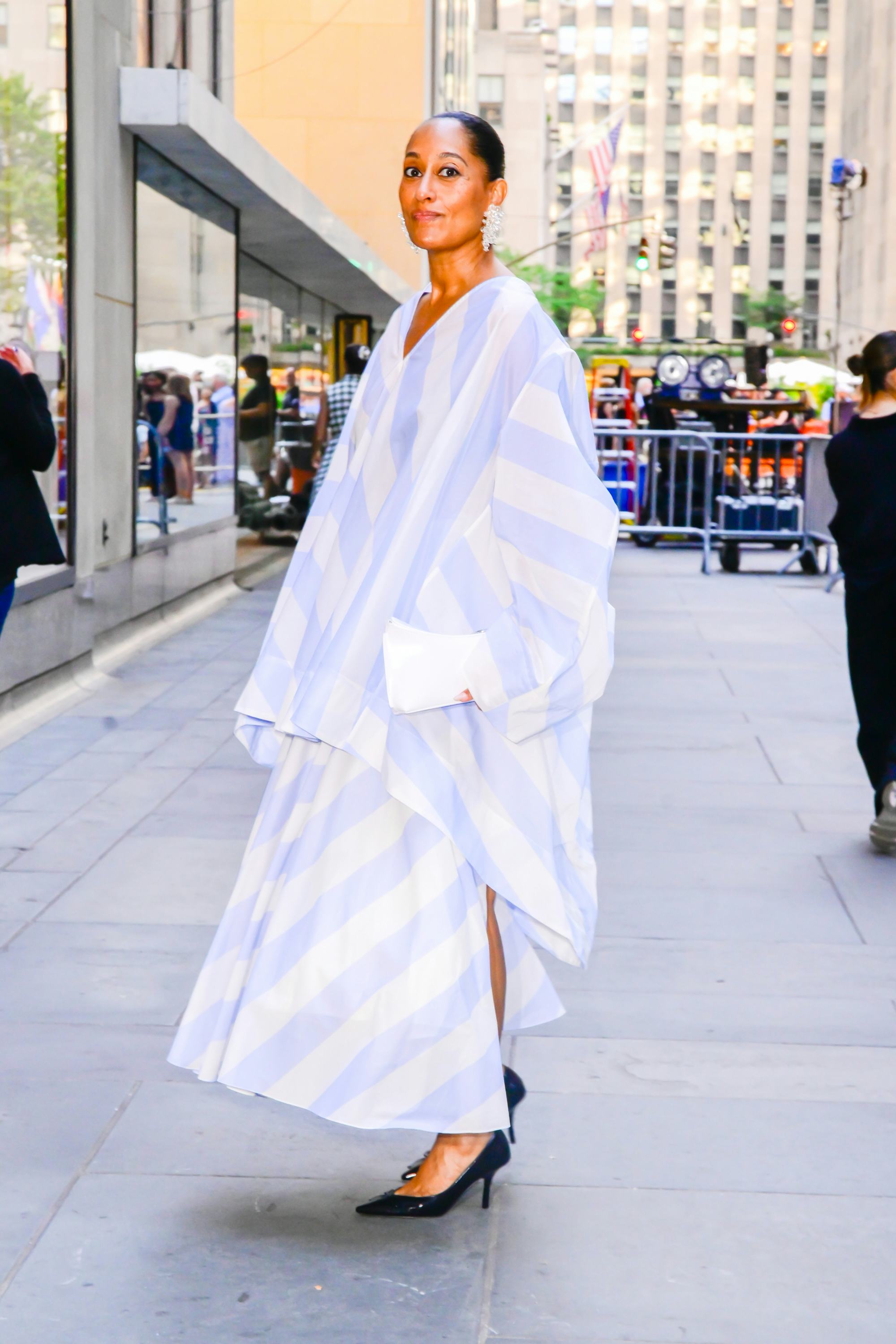 NEW YORK, NEW YORK - JULY 21: Actress Tracee Ellis Ross is seen outside "NBC Studio" on July 21, 202...