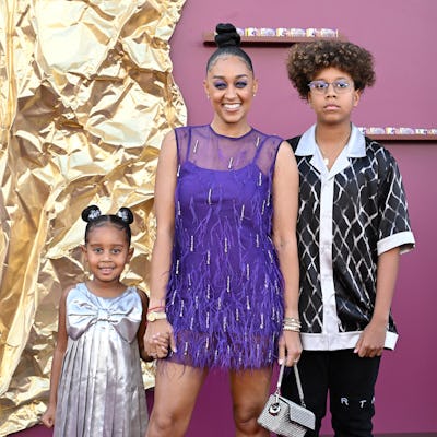 Cairo Hardrict, Tia Mowry and Cree Taylor Hardrict attend the Los Angeles Premiere of Warner Bros. "Wonka" at Regency Village Theatre on December 10, 2023 in Los Angeles, California.
