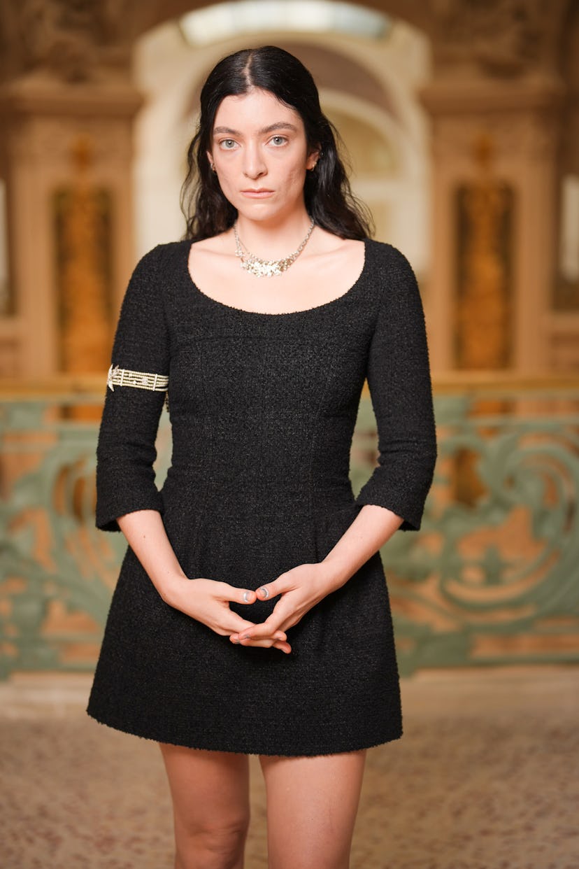 Lorde at the Chanel show as part of Haute Couture Fall/Winter 2025 on July 08, 2025 in Paris, France...