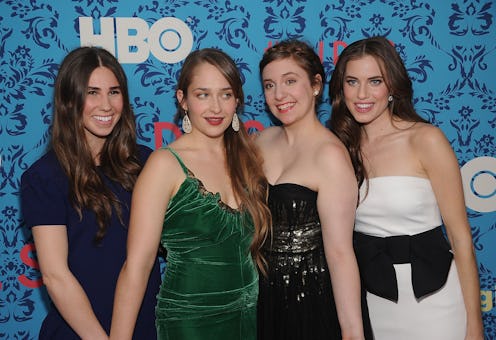 NEW YORK, NY - APRIL 04: Zosia Mamet, Jemima Kirke, producer Lena Dunham and Allison Williams atten...