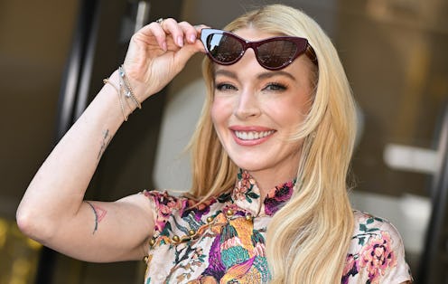 NEW YORK, NEW YORK - JULY 28: Lindsay Lohan is seen leaving "LIVE with Kelly and Mark" at ABC Studi...