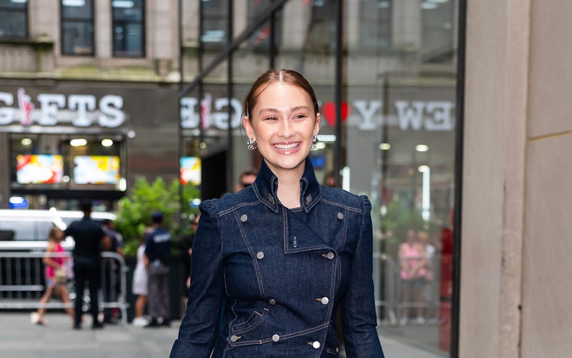 NEW YORK, NEW YORK - JULY 17: Lola Tung is seen in Midtown on July 17, 2025 in New York City. (Phot...