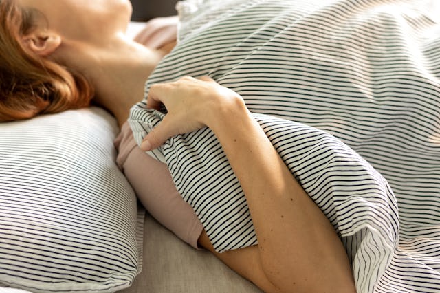 Sleeping 40 year old woman