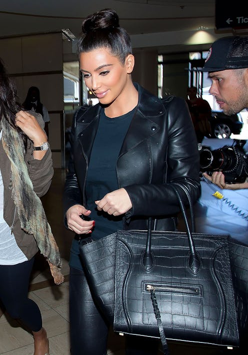 Kim Kardashian carrying her Celine Phantom bag