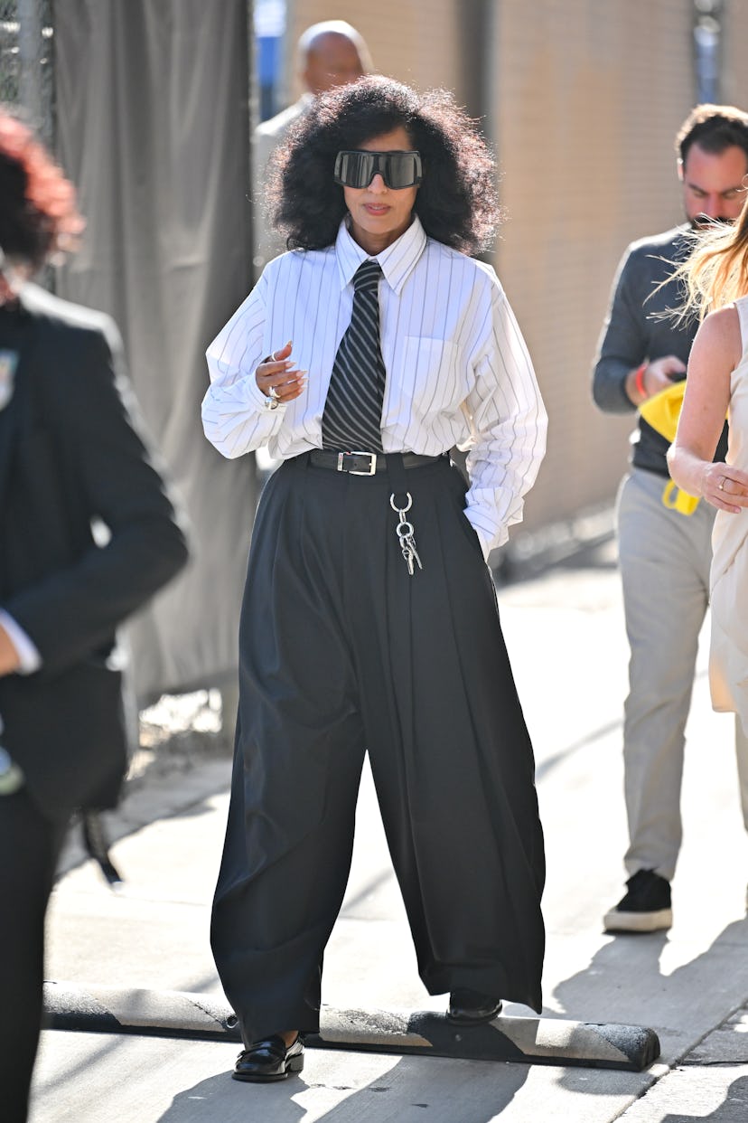 LOS ANGELES, CA - AUGUST 14: Tracee Ellis Ross is seen on August 14, 2025 in Los Angeles, California...