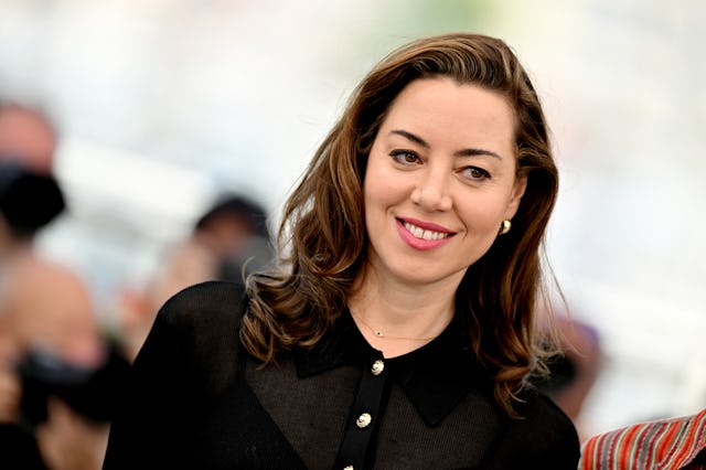CANNES, FRANCE - MAY 24: Aubrey Plaza during the "Honey Don't!" photocall at the 78th annual Cannes ...