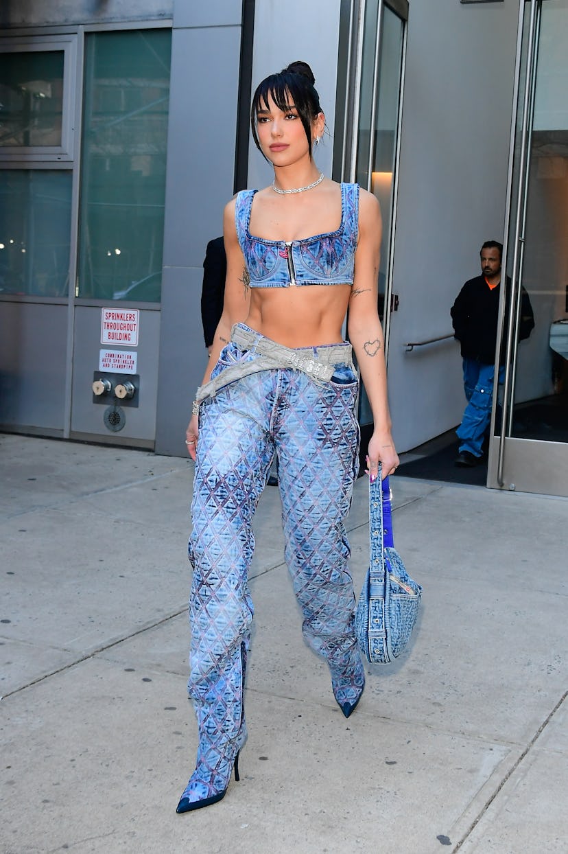 NEW YORK, NY - MARCH 03: Singer Dua Lipa is seen on March 3, 2022 in New York City. (Photo by Raym...