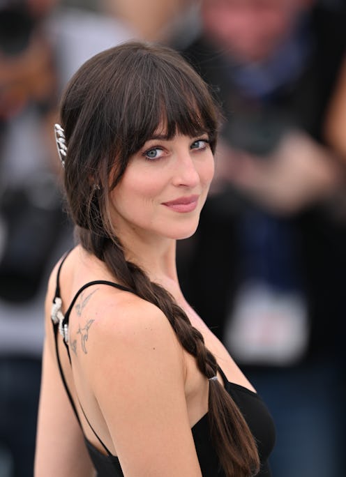 Dakota Johnson poses during a photocall for the film 'Splitsville'
