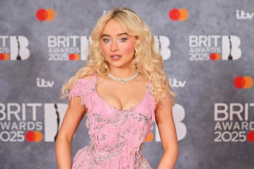 LONDON, ENGLAND - MARCH 01: (EDITORIAL USE ONLY) Sabrina Carpenter arrives at The BRIT Awards 2025 a...