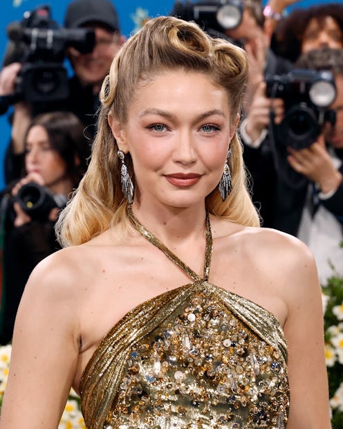 NEW YORK, NEW YORK - MAY 05: Gigi Hadid attends "Superfine: Tailoring Black Style", the 2025 Costume...