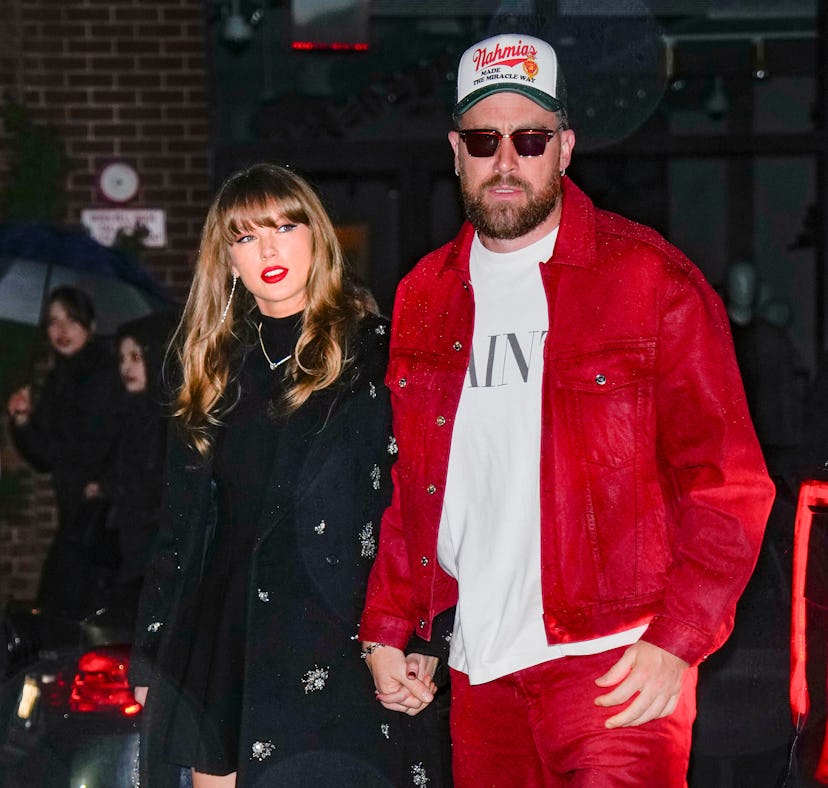 NEW YORK, NY - DECEMBER 28: Taylor Swift and Travis Kelce are seen on December 28, 2024 in New York ...