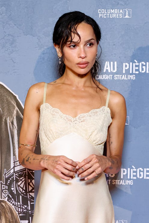 PARIS, FRANCE - AUGUST 21: Zoë Kravitz attends the "Caught Stealing" Photocall at Cinema Max Linder ...
