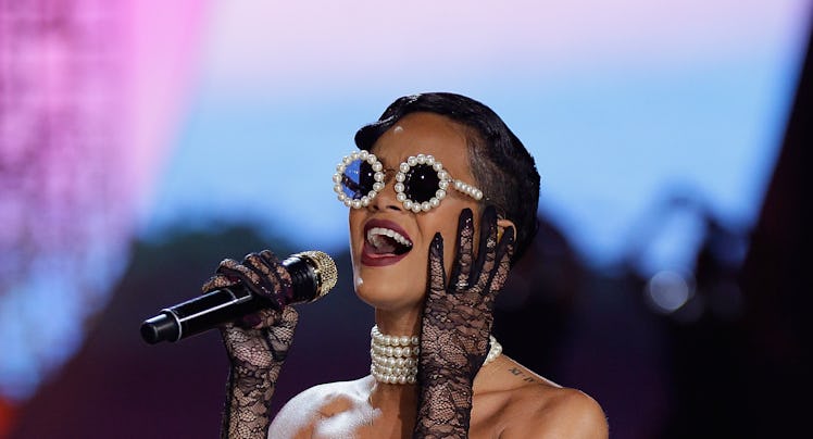NEW YORK, NY - NOVEMBER 07: Rihanna performs during the 2012 Victoria's Secret Fashion Show at the ...
