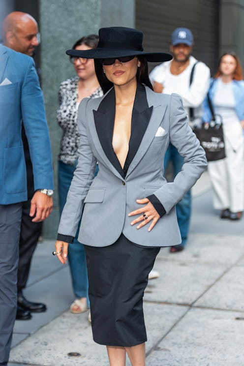 NEW YORK, NEW YORK - AUGUST 04: Jenna Ortega is seen in SoHo on August 04, 2025 in New York City. (P...