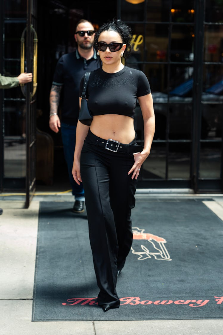 NEW YORK, NEW YORK - JUNE 10: Charli XCX is seen in the East Village on June 10, 2024 in New York Ci...