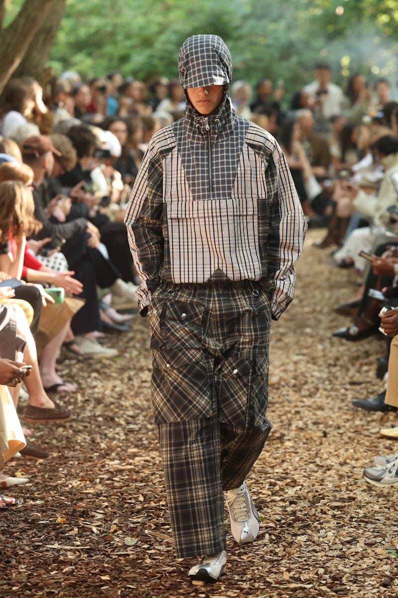 COPENHAGEN, DENMARK - AUGUST 05: A model walks the runway at the Rolf Ekroth show during Copenhagen ...