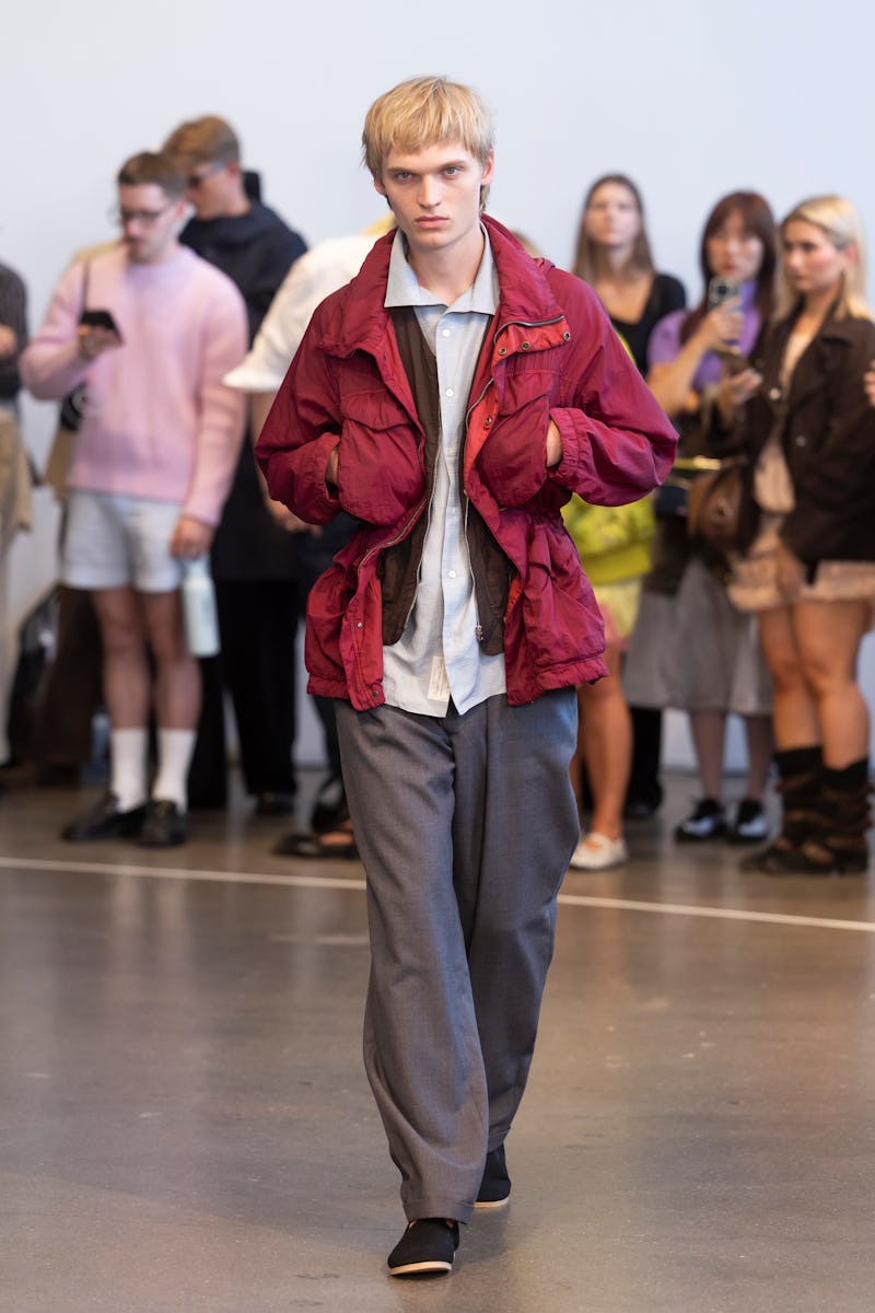 COPENHAGEN, DENMARK - AUGUST 04: A model walks the runway at the Ranra show during Copenhagen Fashio...