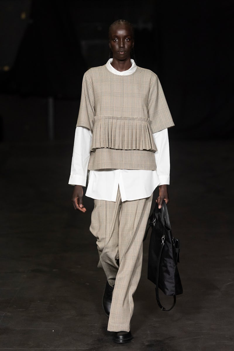 COPENHAGEN, DENMARK - AUGUST 06: A model walks the runway at the STEL show during Copenhagen Fashion...