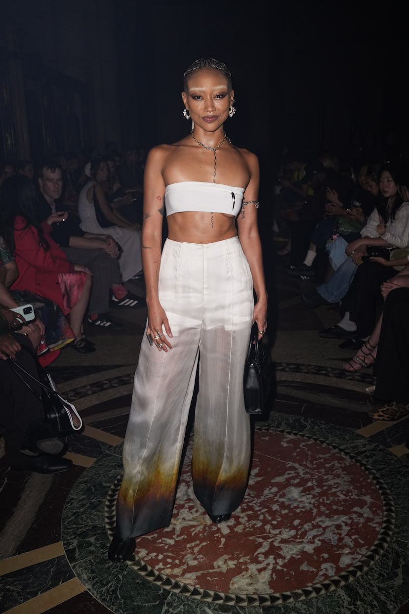 NEW YORK, NEW YORK - SEPTEMBER 11: Tati Gabrielle attends the Grace Ling show during New York Fashio...