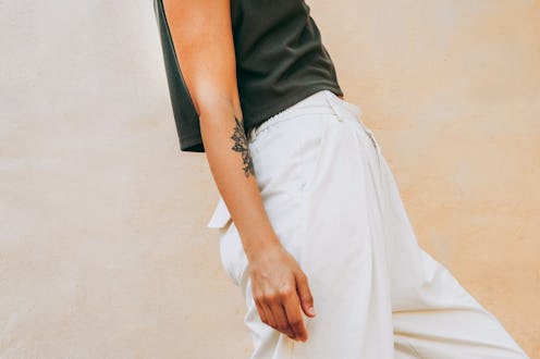 Modern fashion, body art and minimalist lifestyle concept.