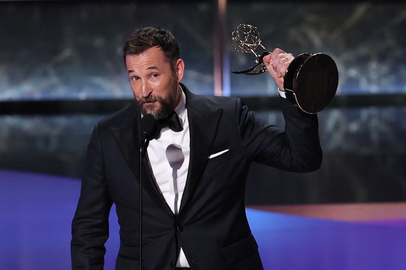 US actor Noah Wyle accepts the Outstanding Lead Actor in a Drama Series for "The Pitt" during the 77...