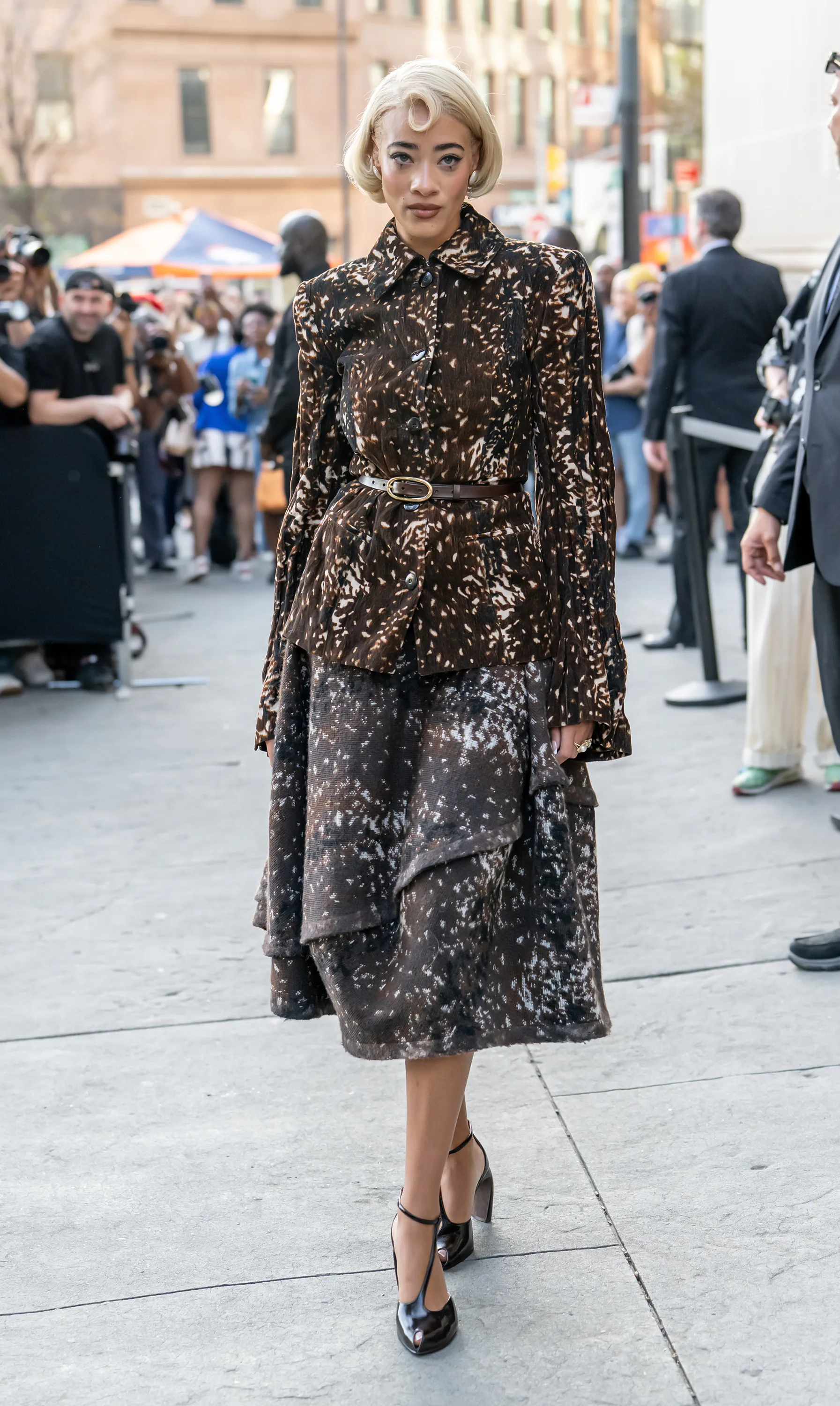 NEW YORK, NEW YORK - SEPTEMBER 15: Reign Judge is seen arriving at Tory Burch fashion show during Ne...