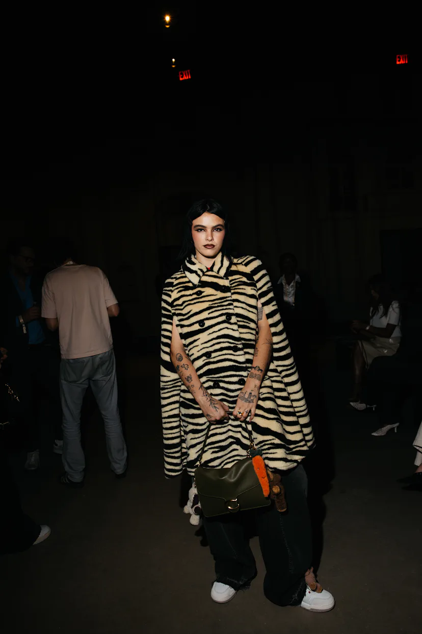 Benee at the Coach fashion show as part of Spring/Summer 2026 New York Fashion Week held at Pier 36 ...