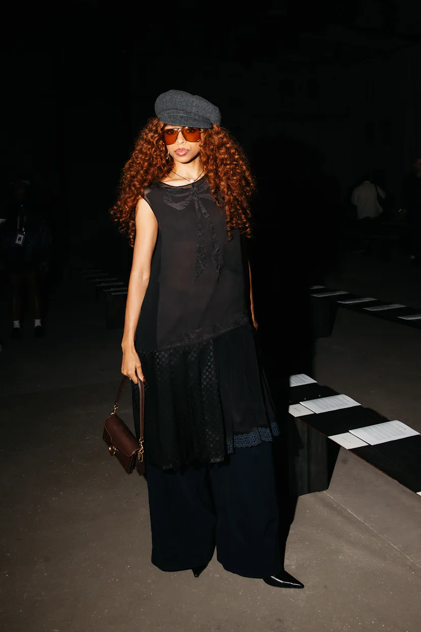 Ravyn Lenae at the Coach fashion show as part of Spring/Summer 2026 New York Fashion Week held at Pi...