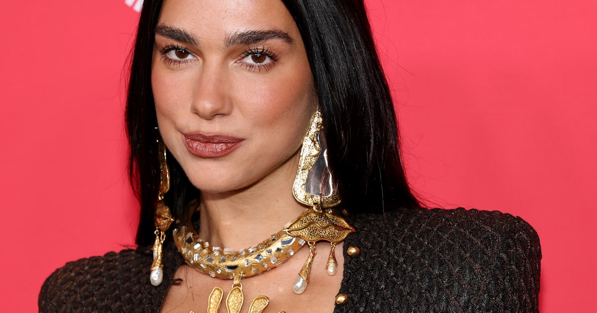 Dua Lipa Could Dance The Night Away In This Plunging Sequin Gown