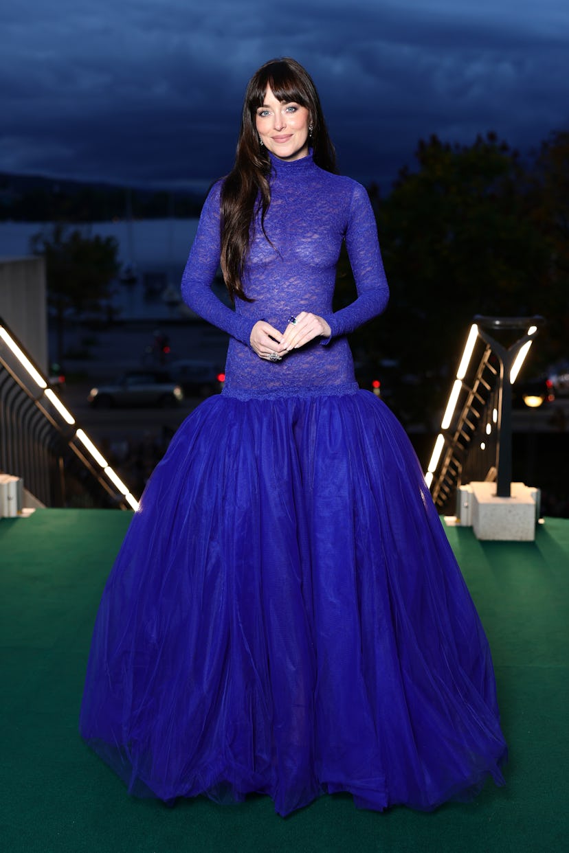Dakota Johnson freed the nipple at the Opening Green Carpet for the 21st Zurich Film Festival at Kon...