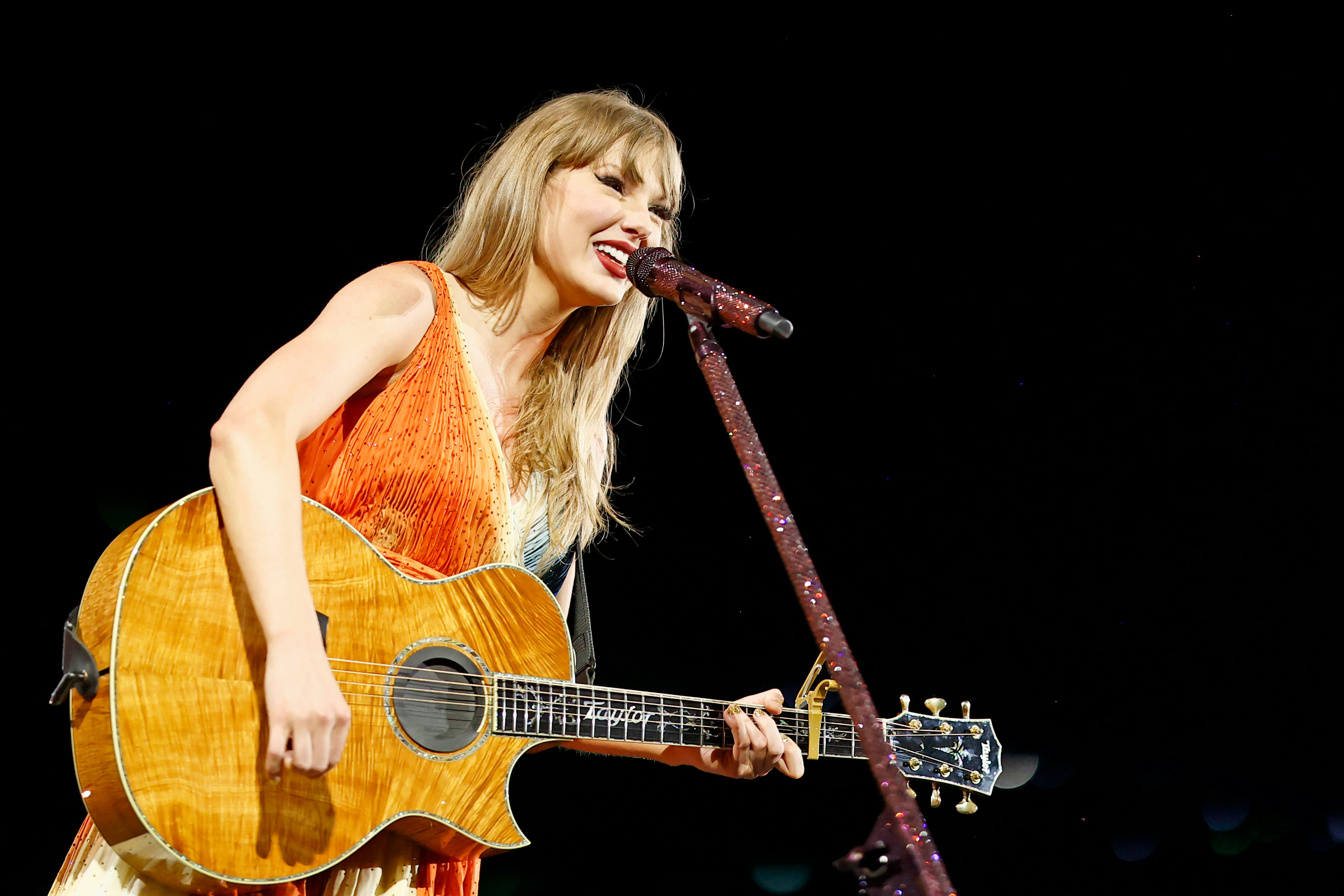 Taylor Swift performs onstage during "Taylor Swift | The Eras Tour"