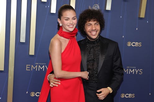 LOS ANGELES, CALIFORNIA - SEPTEMBER 14: (L-R) Selena Gomez and Benny Blanco attend the 77th Primetim...