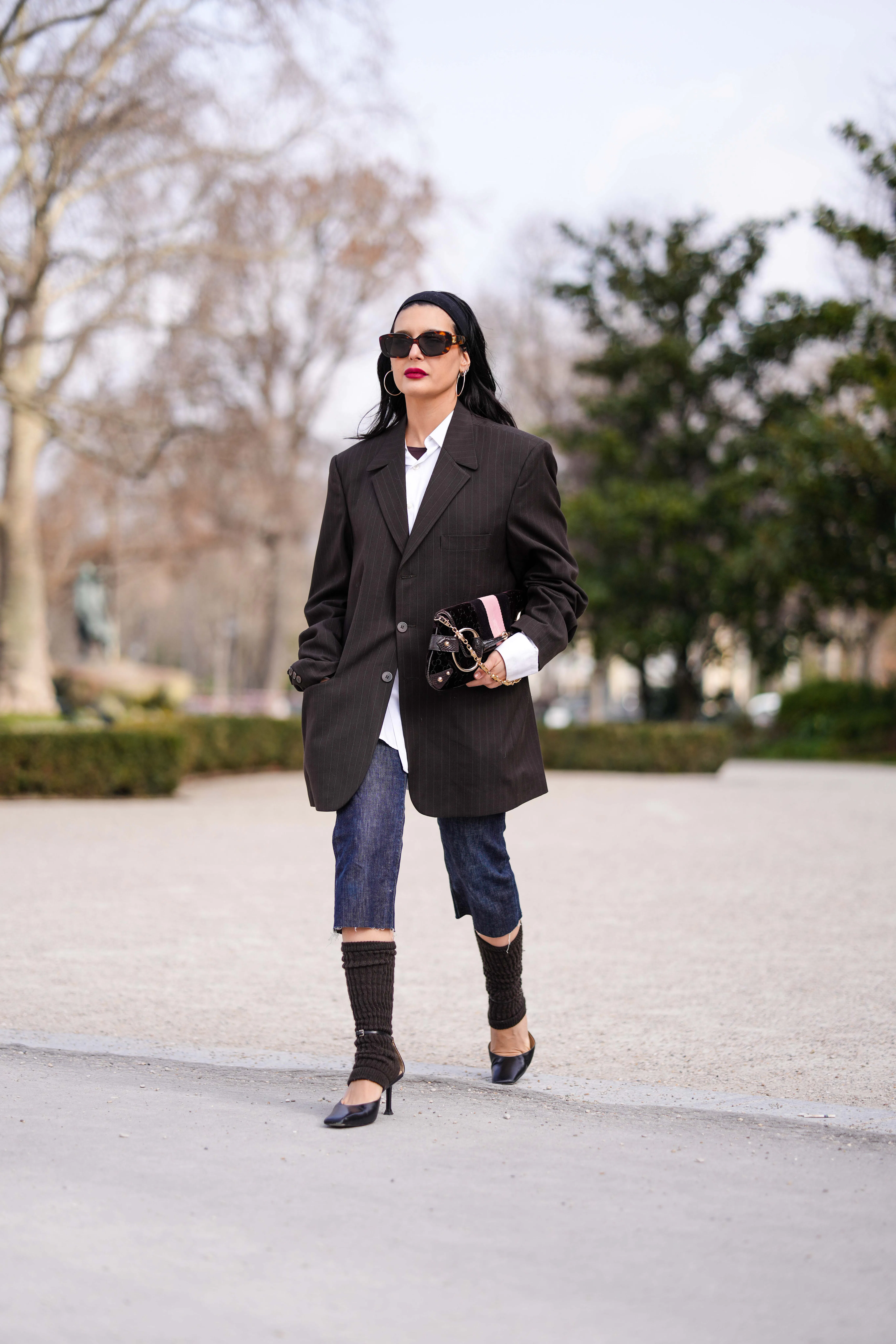 Denim capris street style