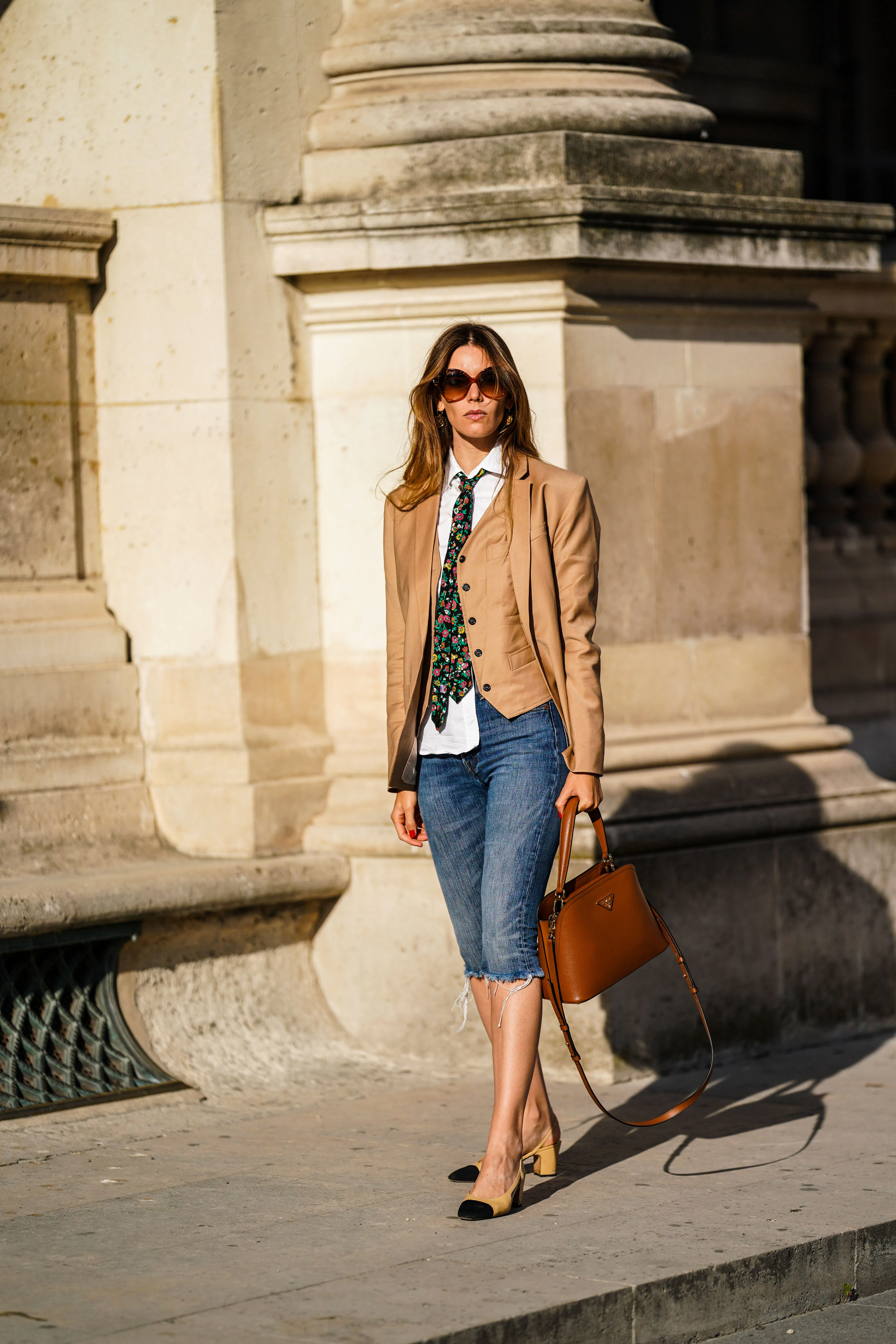 Denim capris street style