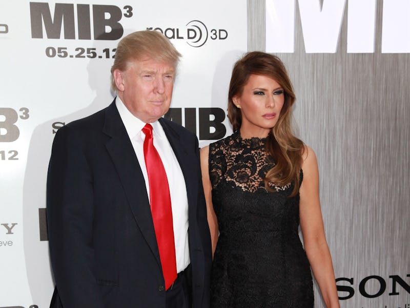 NEW YORK, NY - MAY 23:  Donald Trump and Melania Trump attend the "Men In Black 3" New York premiere...