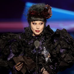 Lady Gaga accepts the “Artist of the Year” award onstage during the 2025 MTV Video Music Awards at U...