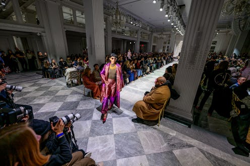 A model walks the runway at the Bibhu Mohapatra fashion show during New York Fashion Week at the The...