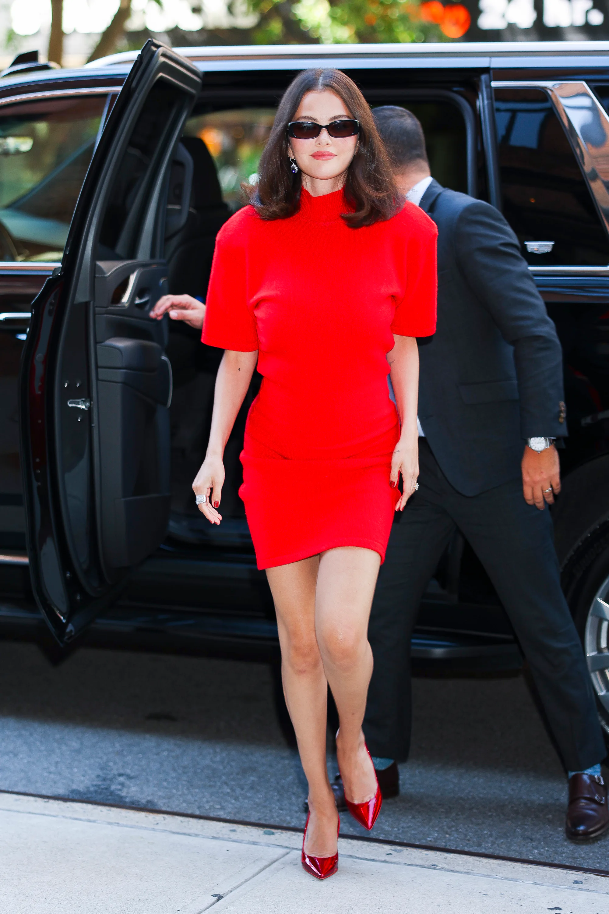 slim fit dress slacks Selena Gomez Red Two-Piece 2015 Hotel Transylvania 2 Dress