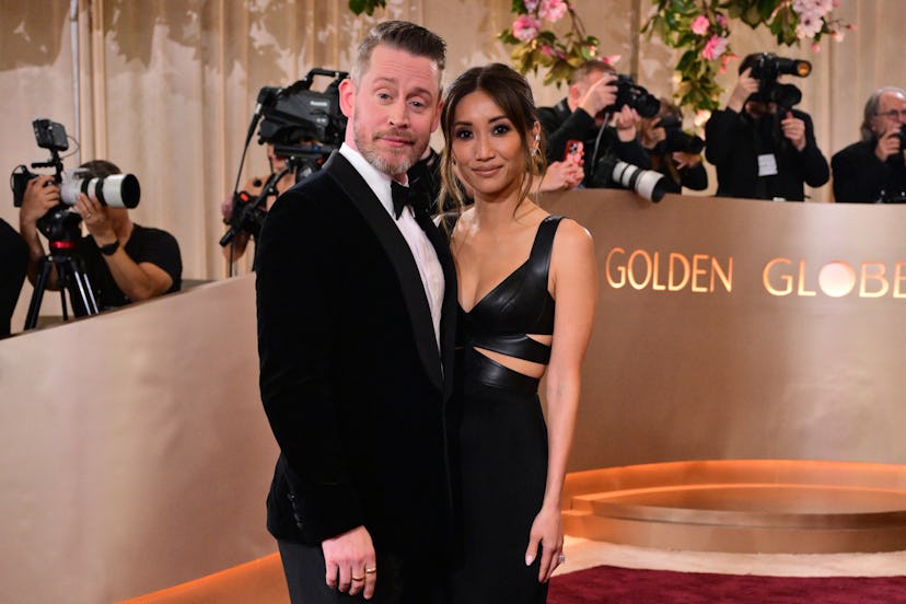 Macaulay Culkin and Brenda Song attend the 83rd annual Golden Globe Awards